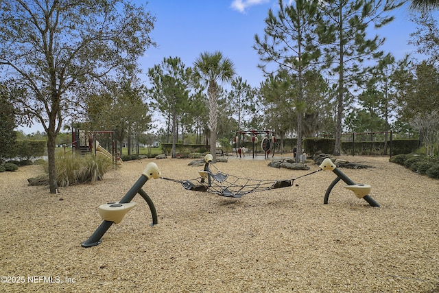 view of yard featuring a playground