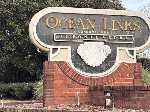 view of community sign