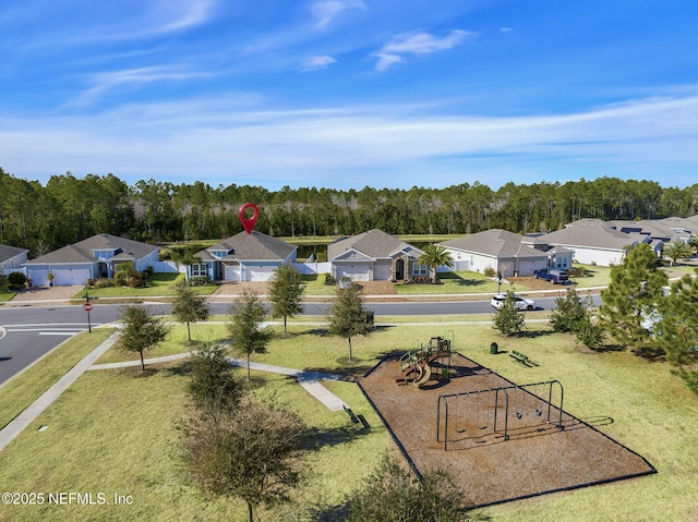 birds eye view of property