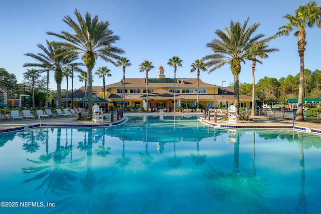 view of pool with a patio