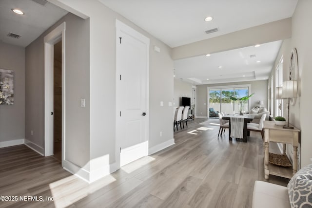 interior space with light wood-type flooring