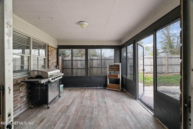 view of sunroom