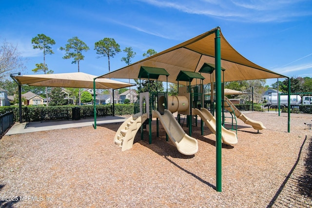 view of jungle gym