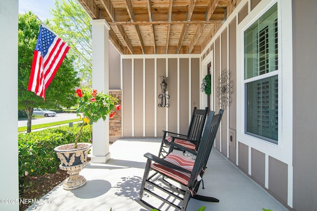 view of patio with covered porch