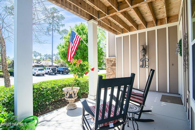 view of patio with covered porch