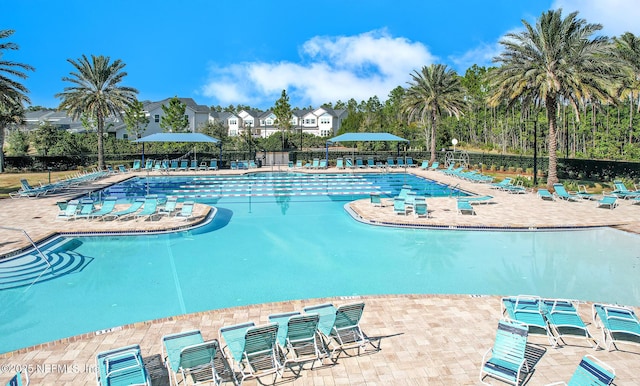 view of pool with a patio area