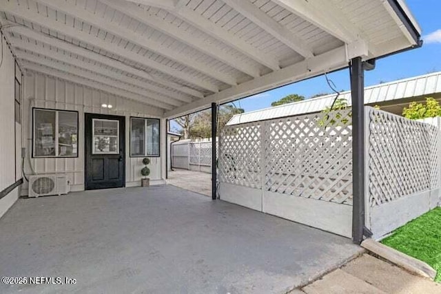 view of patio featuring ac unit