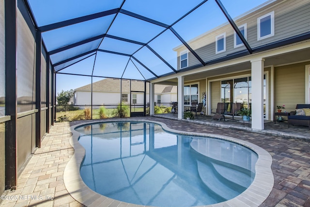 85248 Berryessa Way, Fernandina Beach, FL 32034 - view of swimming pool featuring a lanai and a patio area