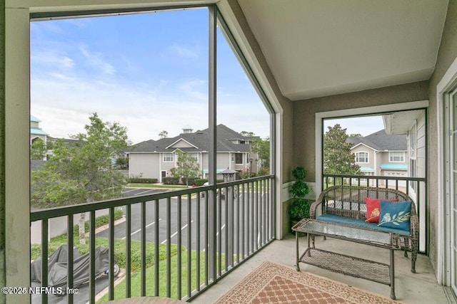 view of sunroom