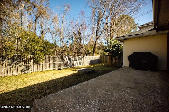 view of yard featuring a patio