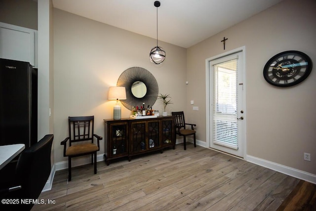 foyer with hardwood / wood-style floors