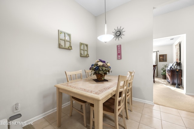 view of tiled dining area