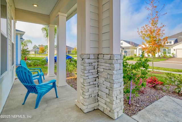 view of patio featuring covered porch