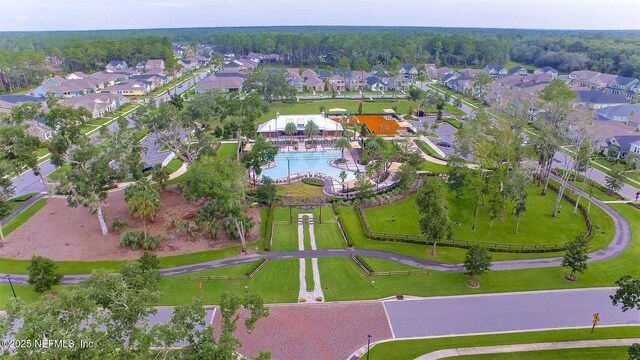 drone / aerial view featuring a residential view