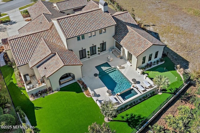 birds eye view of property