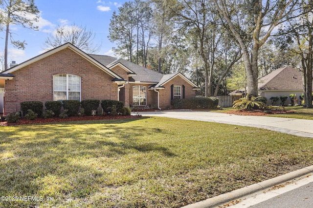 view of front of house with a front yard