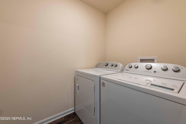 laundry area featuring washer and dryer