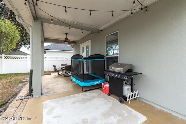 view of patio featuring grilling area