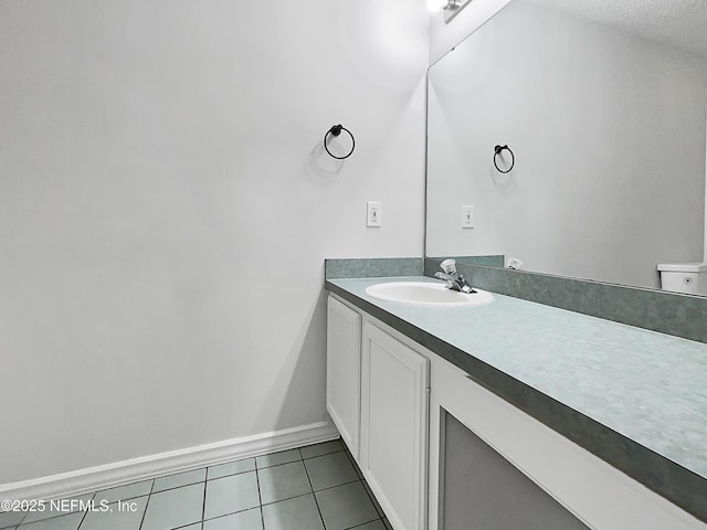 bathroom featuring vanity and tile patterned flooring