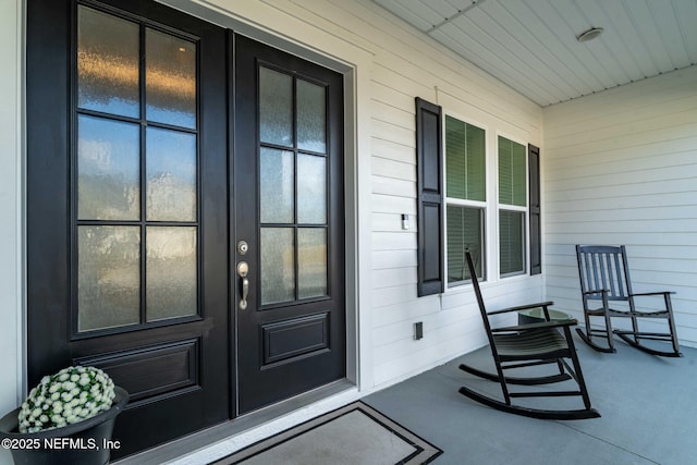 view of doorway to property