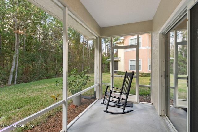 view of sunroom