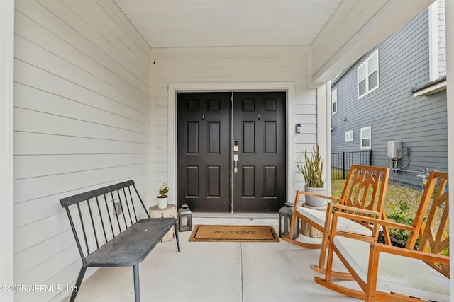 view of doorway to property