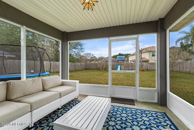 view of sunroom / solarium