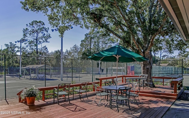 10154 Leisure Ln N Unit 22, Jacksonville, FL 32256 - deck with tennis court