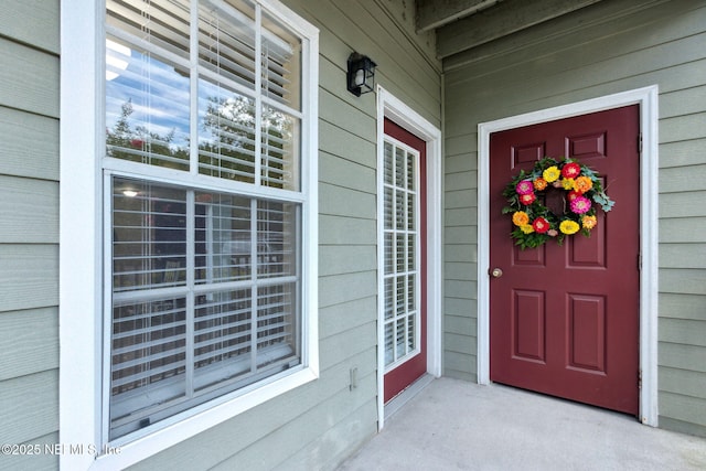 view of exterior entry
