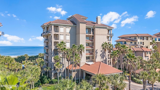 view of property with a water view