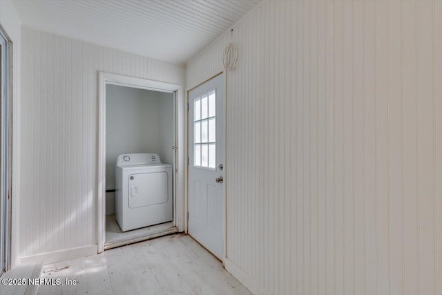 washroom featuring washer / dryer