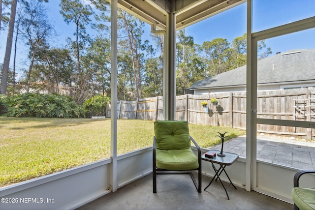 view of sunroom / solarium