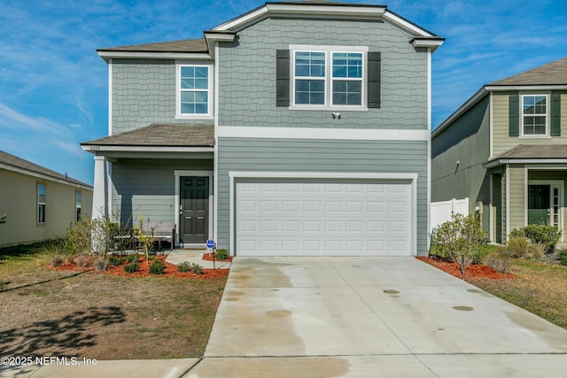 front facade featuring a garage