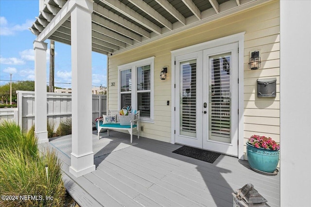 wooden deck with fence