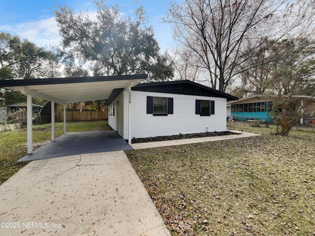 view of property exterior featuring a yard