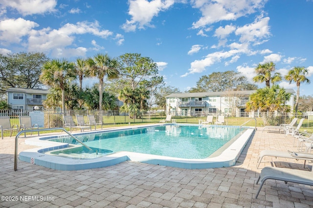 view of pool featuring a patio area