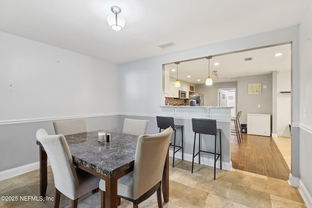 view of dining area