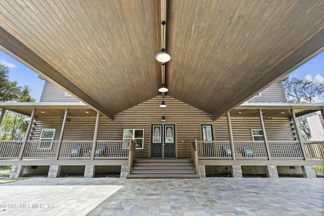 view of patio with covered porch