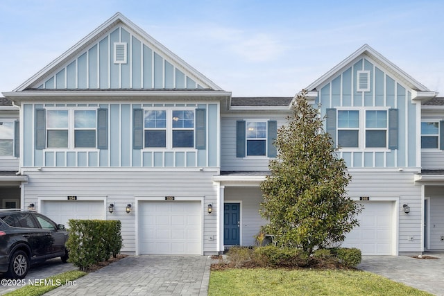 view of property with a garage