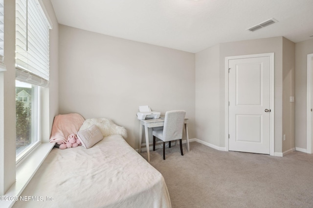 bedroom with carpet floors