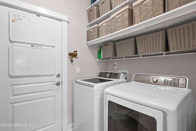 laundry room featuring washer and dryer