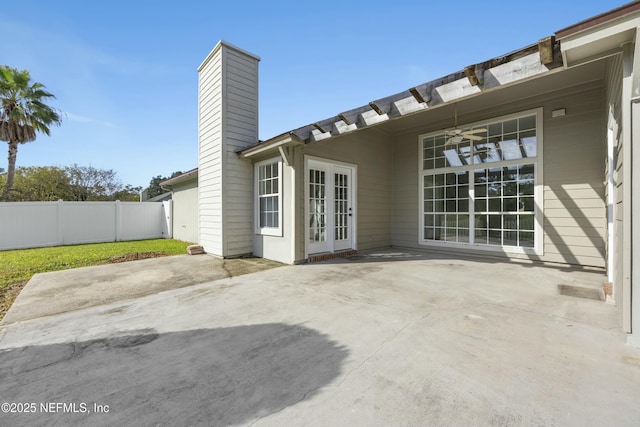 view of patio / terrace featuring french doors