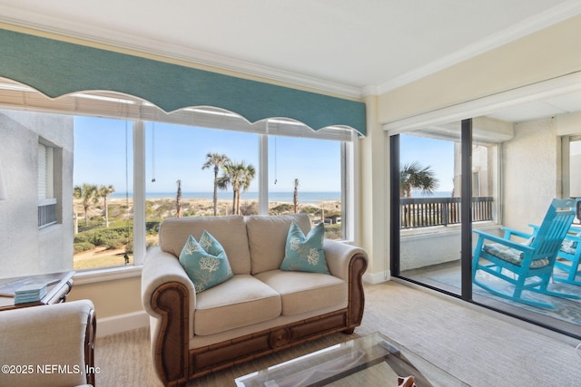 sunroom / solarium with a healthy amount of sunlight