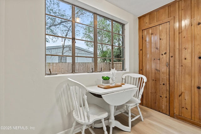 dining area featuring light hardwood / wood-style flooring