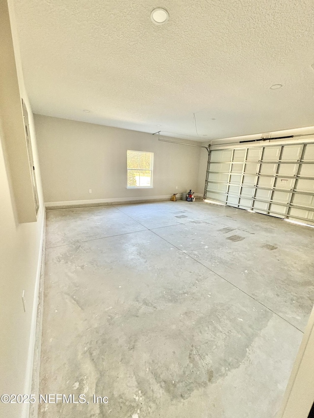 garage with baseboards