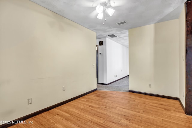 1019 Haynes Ct, Green Cove Springs, FL 32043 - spare room featuring ceiling fan and light hardwood / wood-style floors
