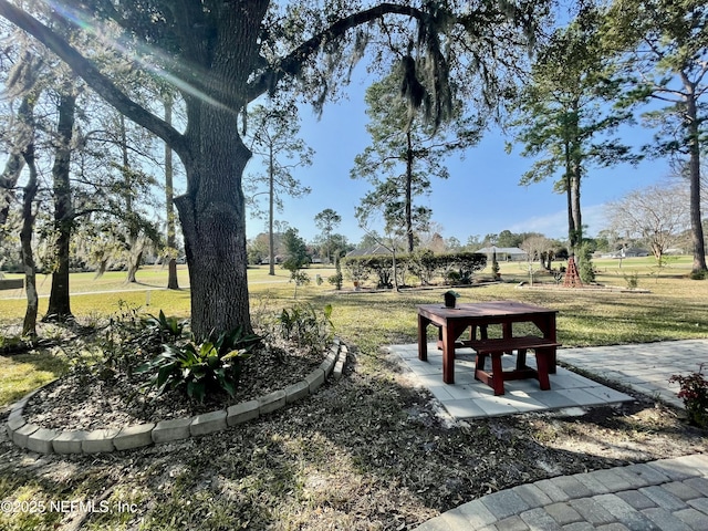 surrounding community featuring a lawn