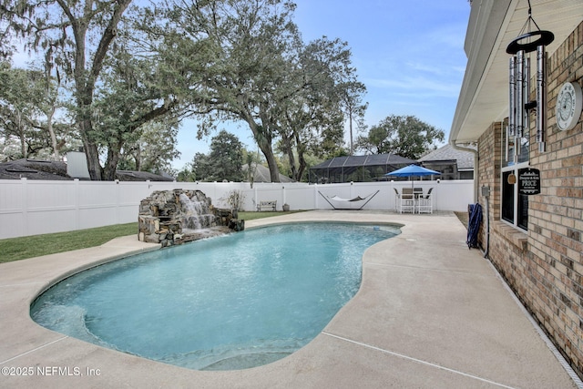 view of pool with a patio area