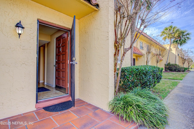 view of doorway to property