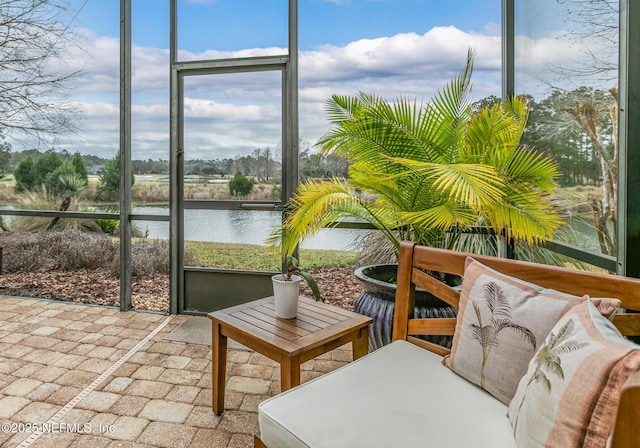 2095 Crown Dr, Saint Augustine, FL 32092 - sunroom with a water view and a healthy amount of sunlight